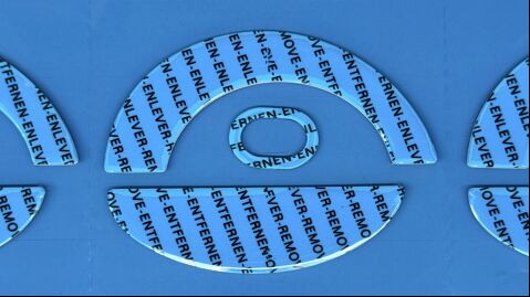 Mouse Skates Round Edge Slight Curve on The Surface Ends with Printed Words Film
