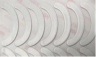 White PTFE Computer Mouse Feet Backed With Double Sided Adhesive Tape
