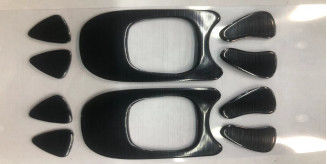 Black Oval PTFE Gaming Mouse Skates, 9448HK Adhesive High Temp Resistant