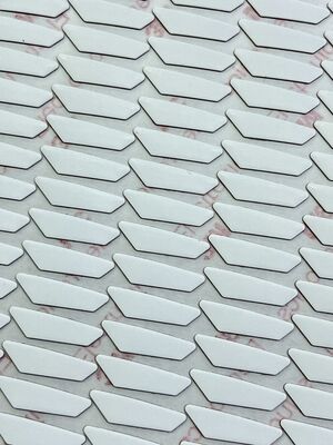 White Rhombus PTFE Gaming Mouse Skates, 9448HK Adhesive High Temp Resistant