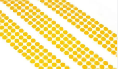 0.08 Mm Round Die Cut Adhesive Tape Polyimide 250 Centigrade Resistant