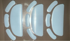 Grey PolyTetrafluoroethylene Mouse Skates Custom Shape PTFE Mouse Feet Kits