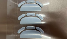 Grey PolyTetrafluoroethylene Mouse Skates Custom Shape PTFE Mouse Feet Kits