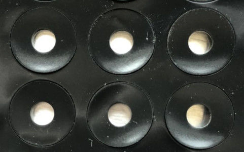 Computer Silicone Rubber Pad Round Circle Feet 0.05mm Thick NR EPDM