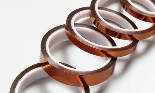 Die Cut Polyimide Brown Adhesive Tape 0.08mm Thickness Heat Resistant
