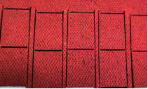 0.25mm Die Cut Mylar Wood Pulp Cotton Fiber Paper Insulation Red Rigid Shape