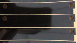 Shiny Black PET Die Cut Mylar Thin Two Small Hole Flexible Long Strip