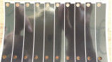 Shiny Black PET Die Cut Mylar Thin Two Small Hole Flexible Long Strip