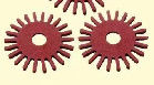 0.25mm Die Cut Mylar Wood Pulp Cotton Fiber Paper Insulation Red Rigid Shape
